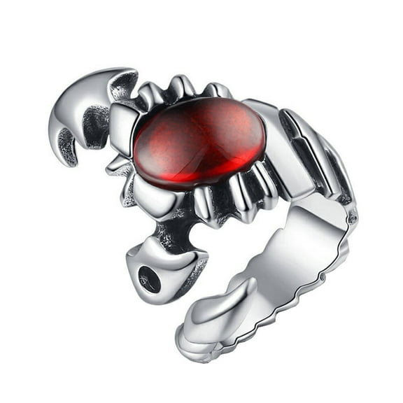 PAURO Scorpion Rings for Men Stainless Steel Animal Personalized Hip Hop Cool Open Vintage Statement Jewelry Size 13