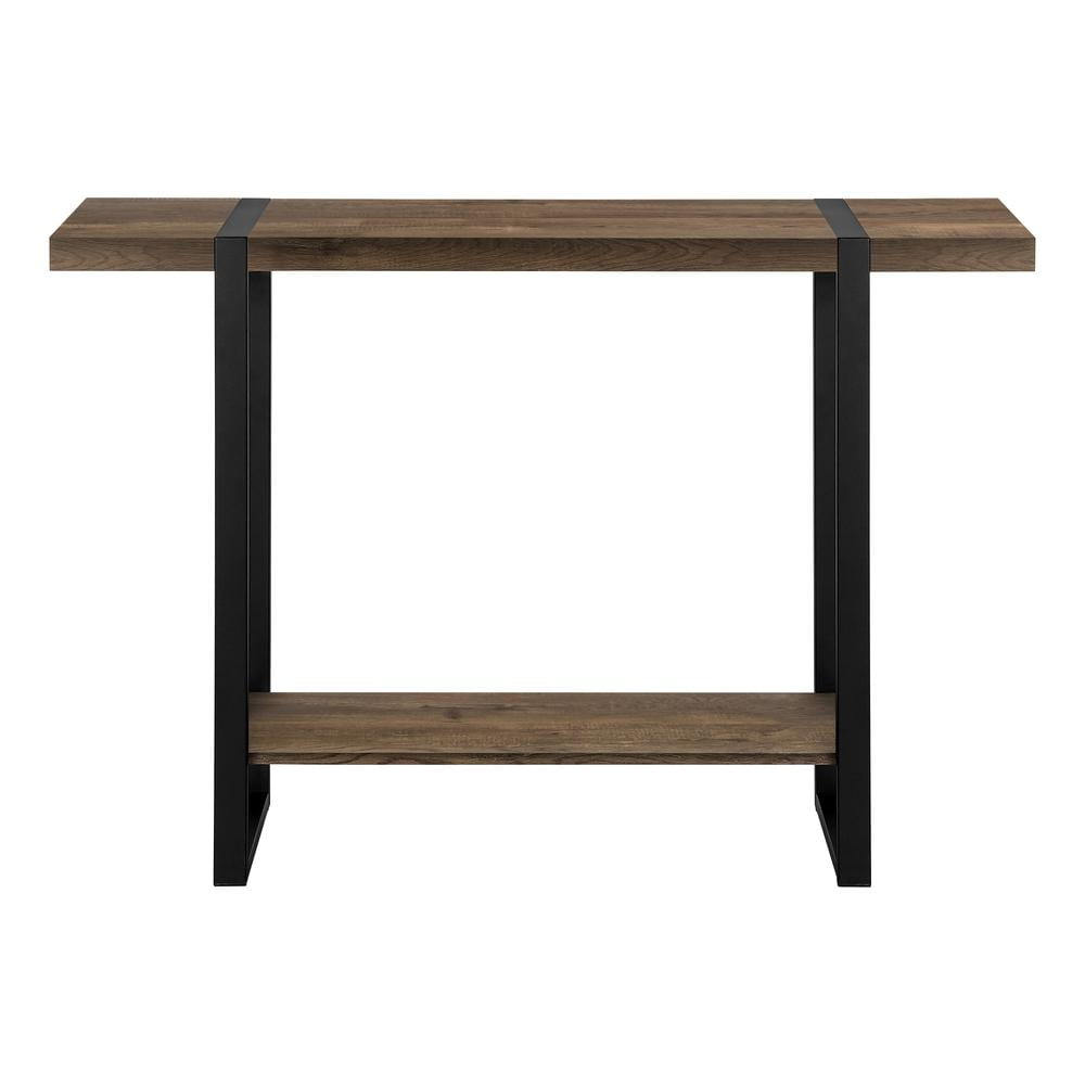 Accent Table Console Entryway Narrow Sofa Bedroom Metal Brown