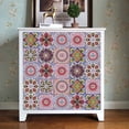thumbnail image 3 of 2 juegos de pegatinas de mosaico con simulación floral pequeña con costura de mandala, pegatinas de pared autoadhesivas para decoración del hogar, la cocina y el baño, 3 of 5