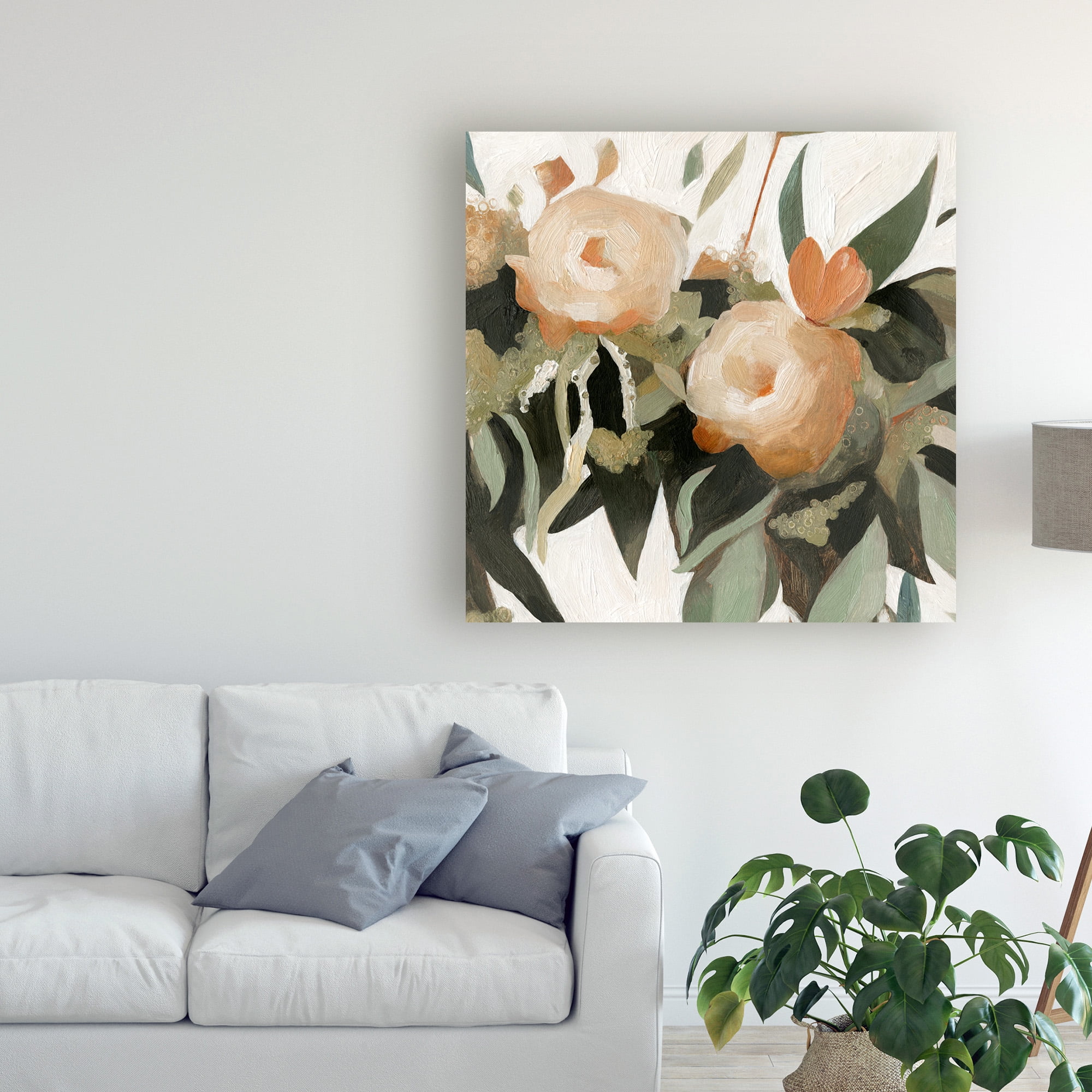 Trademark Fine Art 'Floral Disarray I' Canvas Art by Emma Scarvey