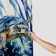 thumbnail image 3 of Awypu Shower Curtain Waterproof Multiple Sizes Coastal Turtle Nautical Beach Sea Turtle Decorative Ocean Themed Watercolor White, 3 of 7