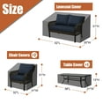 thumbnail image 2 of Aonewoe 4 Piece Patio Furniture Covers 600D Heavy Duty Weatherproof Loveseat Covers 1pc, Outdoor Coffee Table Protector, Patio Chair Shield 2pc, 2 of 7