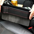 thumbnail image 4 of Leather Car Seat Organizer Multifunctional Front Seat Storage with Cup Holder for Phone Sunglasses Drink Universal Fit, 4 of 4