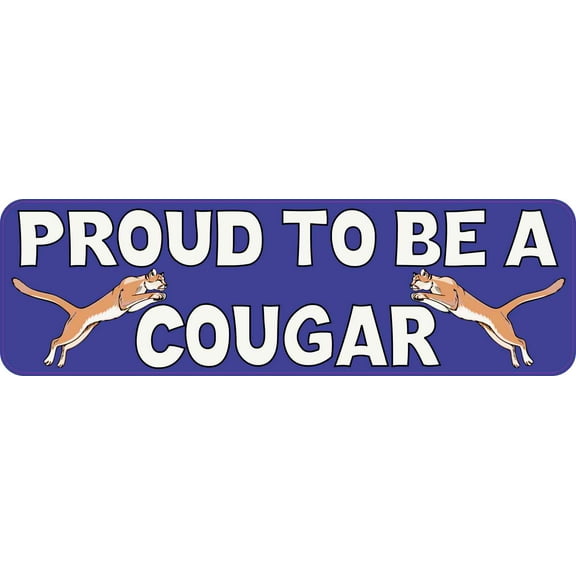 10in x 3in Blue Proud to Be a Cougar Bumper Sticker Vinyl School Mascot Decal