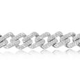 thumbnail image 5 of Cuban Link Chain 18k SilverTone Plated Simulated Diamond CZ Pave Prong New Straight Edge Chain |Choker | Necklace | Iced Out Hip Hop Bling, 5 of 8