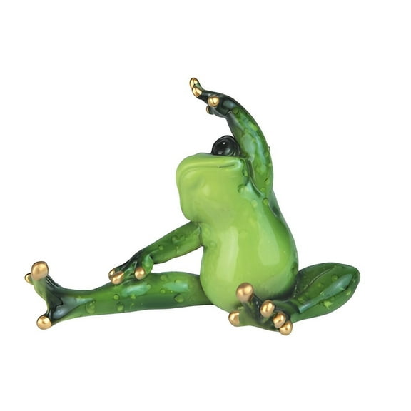 FC Design 4.75"W Frog Doing Yoga Head to Knee Pose Funny Animal Figurine Statue Sculpture Ornament Decoration Home/Room Decor and Unique Gift Ideas for Housewarming, Holidays and Birthdays