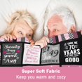 thumbnail image 4 of 70th Birthday Gifts for Women Blanket,70th Birthday Decorations for Women Men, 70th Birthday Gifts, Best Gifts for 70 Year Old Woman, Happy 70th Birthday Ideas Throw Blanket 60"x50", 4 of 6