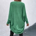thumbnail image 4 of Juebong Womens Oversized Cardigan Sweaters 2025 Fall Batwing Sleeve Cardigans Knit Open Front Lightweight Sweater Coats Green,S, 4 of 4