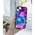 thumbnail image 5 of FINCIBO Soft Rubber Protector Cover Case for Apple iPhone 14 Max 6.7" 2022, Celestial Blue Purple Galaxy, 5 of 5