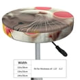 thumbnail image 4 of Picia Floral Sunglasses Cat Art Pattern Round Stool Covers Comfy Seat Covers Stretch Removable Washable Chair Slipcover Round Bar Chair Cushion Cover-14 inch, 4 of 7