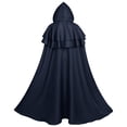 thumbnail image 4 of LEKWK Dark Wizard Hooded Cloak Vintage Medieval Knight Cloak with Layered Cowl Halloween Wizard Fancy Dress Cosplay Gothic Party Robe, 4 of 4