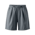 thumbnail image 4 of DailyTrove Women Drawstring Elastic Waist Relaxed Casual Shorts Side Pocket Breathable Summer Walking Pants, 4 of 6