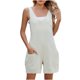 thumbnail image 1 of Romper de Color Sólido de las Mujeres, Nuevo Mono de Bolsillo con Encaje para Uso Casual Y de Fiesta, Traje Estirable con Cuello en V de Moda, Traje Diario, 1 of 8