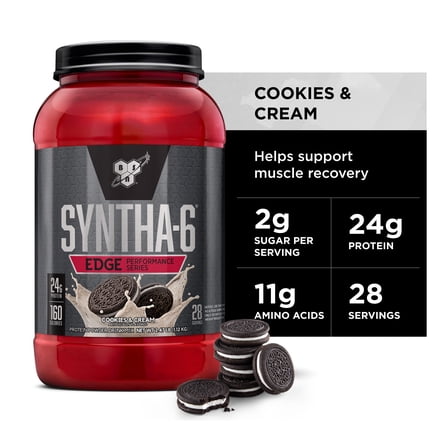 BSN Syntha-6 Edge®, Protein Powder Drink Mix, Cookies & Cream, 2.47 lb (1.12 kg)