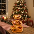 thumbnail image 5 of 3 Tiered Flower Tray Stand Removable Acacia Wood Serving Tray CuPCSake Stand Food Board Dessert Cake Platters Set of 3 Rustic Boards Christmas Holiday Decorations, 5 of 6