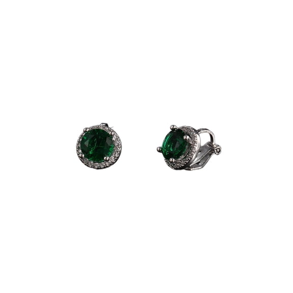 DESIGNICE Earrings,Sparkling Zirconia Dazzling Charm Helix Earrings,Versatile & Fashionable Stud Earrings for Women,Green