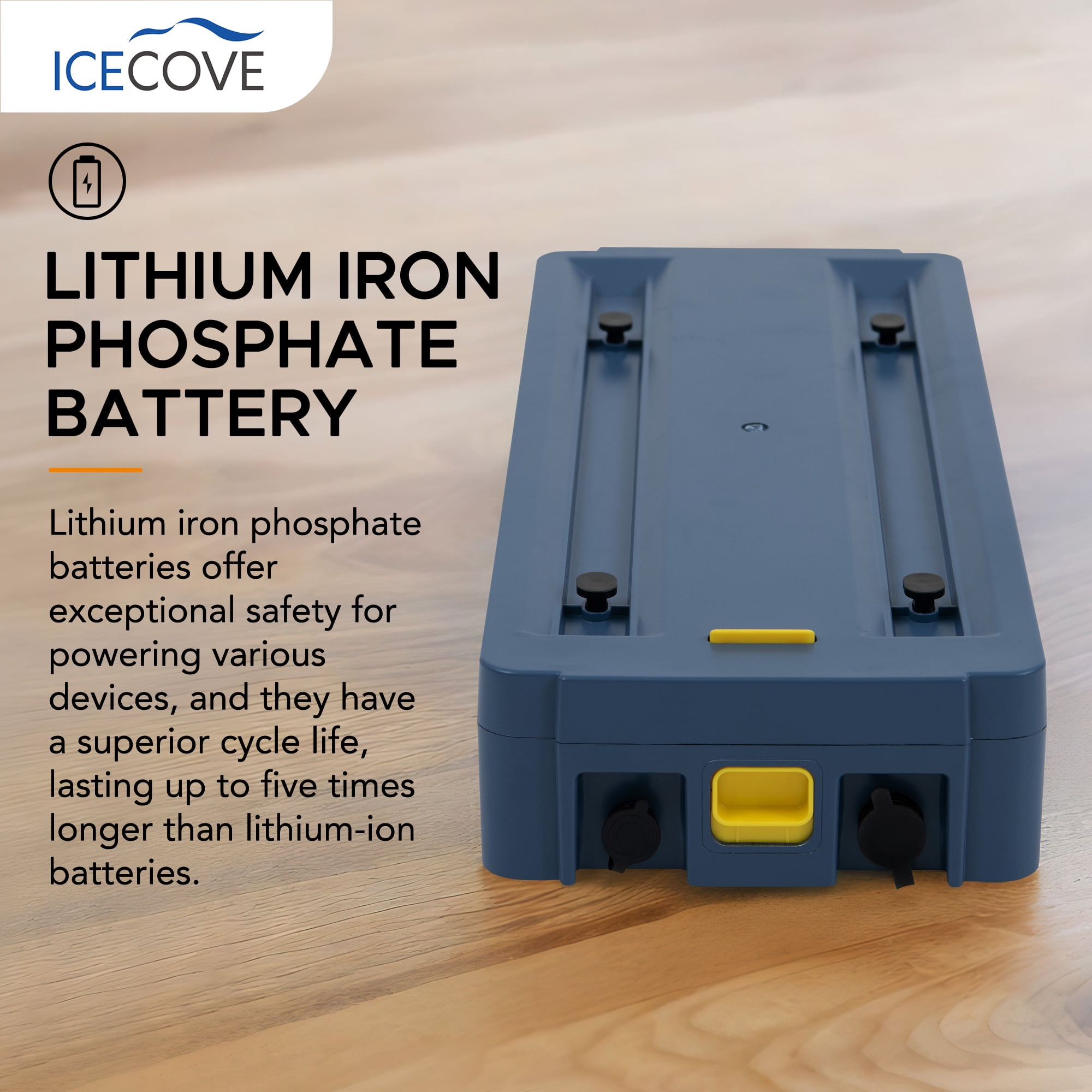 SUNJOY IceCove Rechargeable Lithium Iron Phosphate Battery -Blue