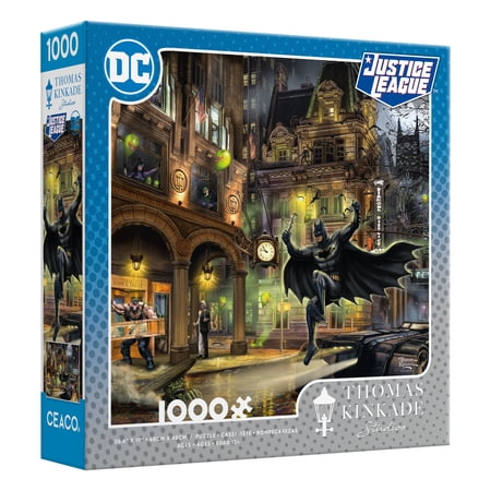Ceaco - Thomas Kinkade - DC Comics - Batman Gotham City - 1000 Piece Interlocking Jigsaw Puzzle