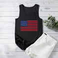 thumbnail image 4 of IROINNID Women's Round Neckline Tank Sleeveless Casual America Flag Casual Tops Blouse Tops Women Tops USA July 4th, 4 of 5