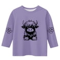 thumbnail image 4 of Lovzfmll T-Shirt Graphique à Manches 3/4 pour Enfants, Col Rond Décontracté, Style Col Rond pour Petites Filles 4-5 Ans, 4 of 4