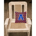 thumbnail image 4 of Letter P Chevron Orange and Blue Fabric Decorative Pillow, 4 of 8
