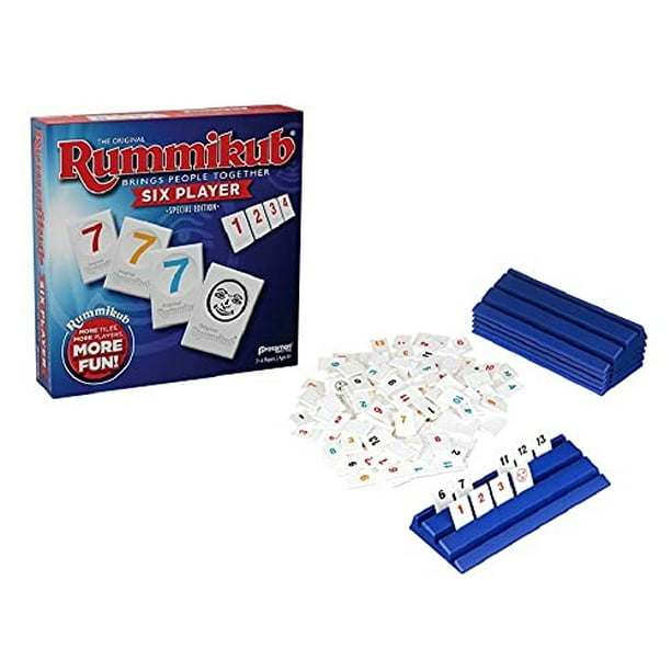Rummikub Six Player Edition, el clásico juego de baldosas Rummy, más azulejos y más jugadores para Pressman Pressman