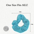 thumbnail image 4 of Motique Accessories 12 Pack Small Scrunchie Cotton Hair Scrunchy for Adult Female and Girls-Sky Blue, 4 of 5