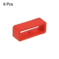 thumbnail image 3 of Uxcell 6pack Watch Strap Loop Fastener Rings 16mm Rubber Watch Holder Keeper Red, 3 of 5