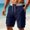 #Dark Blue, variant on DPTALR Men's Linen Blend Cargo Shorts Elastic Waist Drawstring Casual Summer Shorts with Multi Pockets,Army Green,Big Men's,Tall Men's L,Young Men's Short