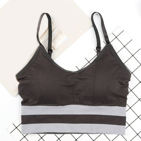 

CAICJ98 Sports Bras for Women Sports Bras for Women High Impact Racerback Workout Sports Bra High Support for L Bust Plus Size Dark Gray One Size