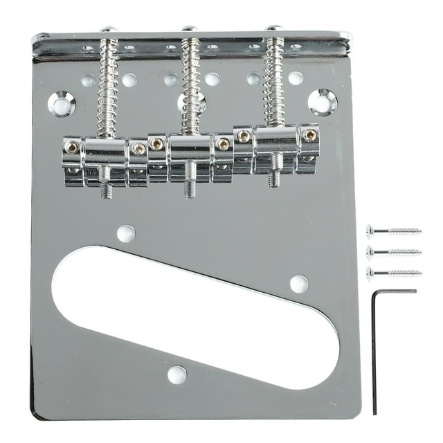 Puente de guitarra de silla de montar, Puente de guitarra eléctrica Puente de guitarra de 3 cuerdas Puente de guitarra con orificio para pastilla Eficiencia óptima