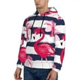 thumbnail image 2 of Bingfone Pink Flamingos Men'S Drawstring Hoodie Long Sleeve Pocket Sweatshirts-Small, 2 of 9