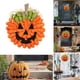 thumbnail image 4 of Halloween Wreath Burlaps Jack-o-Lantern Wreath Ghost-Face Door Hanger, 4 of 8