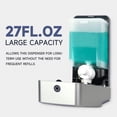 thumbnail image 3 of AIKE Wall Mount Liquid Soap Dispenser for Commercial Bathroom 27oz 800ml Large Capacity Manual Push Pump Silver, 3 of 8