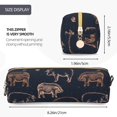 thumbnail image 3 of Fotbe Pig Farm Estuche para Lápices de Cuero con Estampado, Estuche con Cremallera Resistente, Organizador Compacto y Elegante para Papelería, 3 of 7