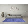 thumbnail image 3 of Ahgly Company Machine Washable Indoor Square Abstract Blue Modern Area Rugs, 3' Square, 3 of 4