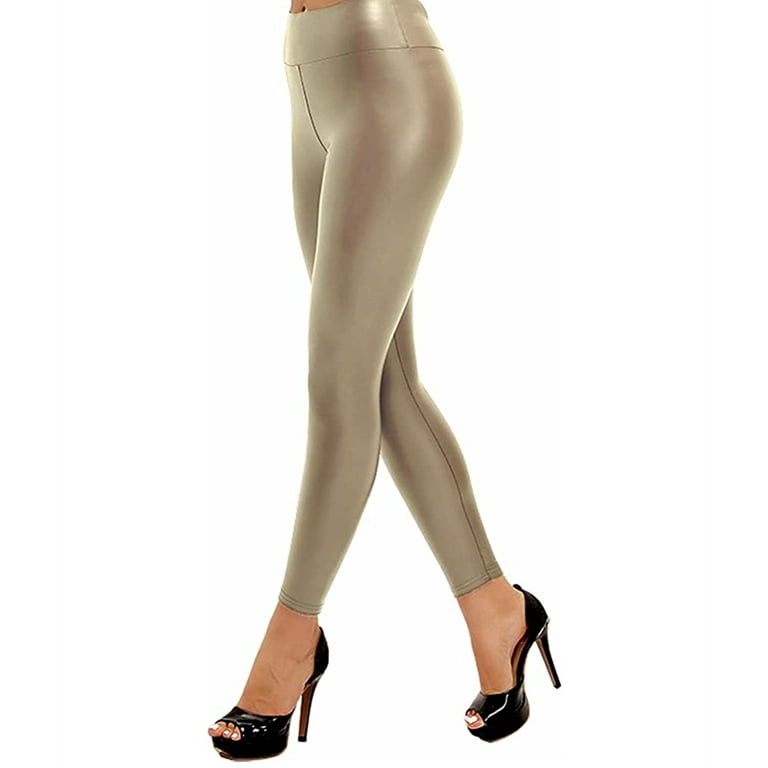 KAMO Women's Faux Leather Leggings Plus Size Girls High Waisted Sexy Skinny Pants  Size S-5XL 