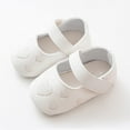 thumbnail image 2 of Otqutp Baby Girls Closed Toe Leather Sandals Toddler Soft Sole Slip On First Walking Summer Shoes Light Comfy Sandals, 2 of 4
