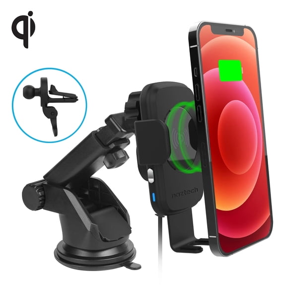Smart Grip Wireless Charging Car Mount Black
