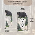 thumbnail image 4 of BestGiftEver Black Bear on Birch with Pine Trees Outlet Receptacle Cover Wall Plate Cabin Lodge Home Decor, 4 of 6