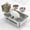 silver, variant on Wooden Under Bed Storage with Wheels, Rolling Under the Bed Storage Bins with Removable Lid, Metal Under Bed Drawers for Clothes and Shoes in Bedroom or Living Room(Black Wood-1pack)