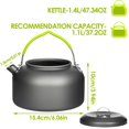 thumbnail image 2 of Hervidor de Camping para Exterior Guisos al Aire Libre 1.1L de Aluminio, 2 of 8