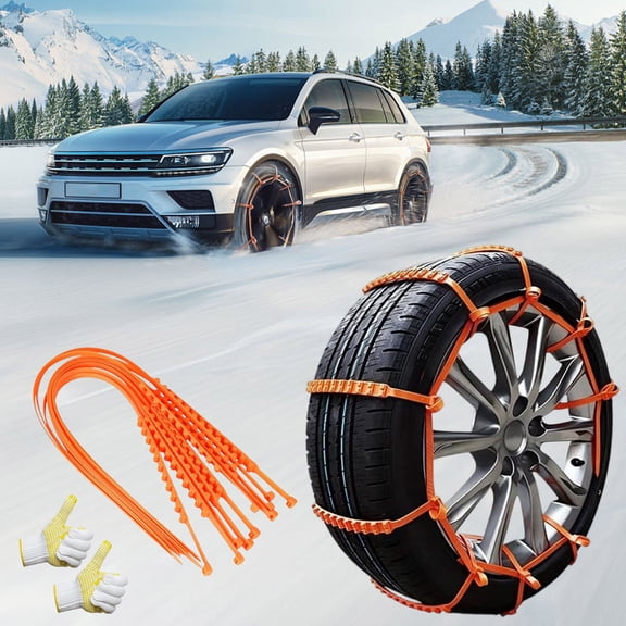 Anti Snow Chains, Snow Tire Chains, Reusable Anti-skid Tire Snow Chains, 2026 Upgraded Portable Pickup Truck and SUV Chains,Emergency Anti-skid Ties for Muddy Winter Roads