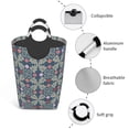 thumbnail image 2 of DouZhe 50L Rectangular Laundry Basket, Damask Colorful Leaves Prints Waterproof Foldable Laundry Hamper with Aluminum Handles, 2 of 6