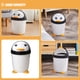 thumbnail image 3 of Lindo bote de basura con tapa abatible de pingüino para niños, cesto de basura de plástico para dormitorio, oficina, coche, cocina, hogar, creativo para habitación de niños, uso de escritorio, 3 of 8