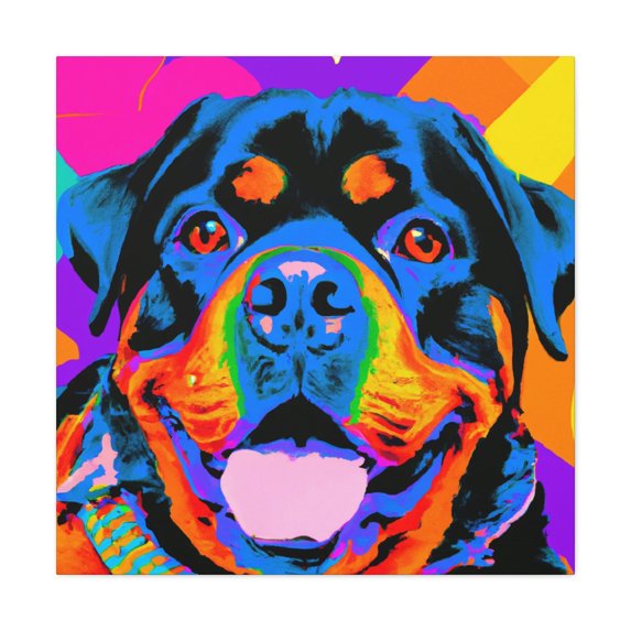 Fauvist Rottweiler Portrait - Canvas