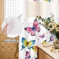 thumbnail image 3 of No Hook Shower Curtain, Colorful Butterfly Shower Curtains for Bathroom with See Through Top Window, Elegant Pastoral Butterflies Watercolor Waterproof & Washable Bath Curtain Extra Long 72"x96", 3 of 9