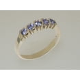 thumbnail image 2 of LBG British Made 14k White Gold Natural Tanzanite Womens Eternity Ring - 33 size options - Sizes 4 to 12 Available, 2 of 7
