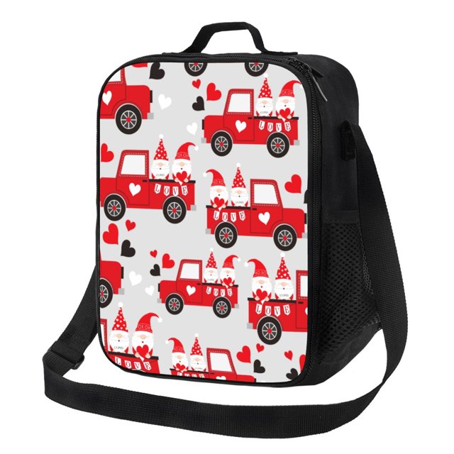 Fotbe Gnomes On The Car Lonchera Bolsa de Almuerzo para Hombres y Mujeres, Lonchera de Gran Capacidad, Bolsa de Almuerzo Reutilizable, Bolsa Térmica Aislante