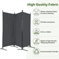 thumbnail image 2 of Dkelincs 3 Panels Room Divider Folding Room Partition Privacy Screen Portable Freestanding Room for Home Office, Gray, 2 of 7